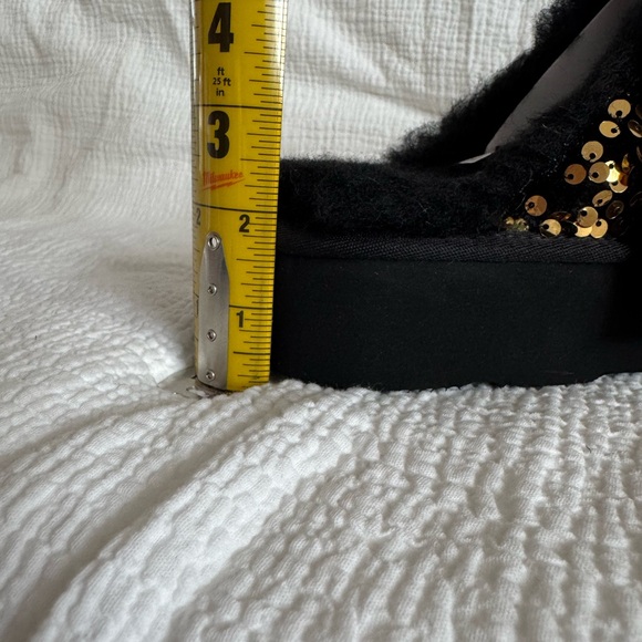BearPaw Black and Gold Sequin Slippers - Picture 7 of 7